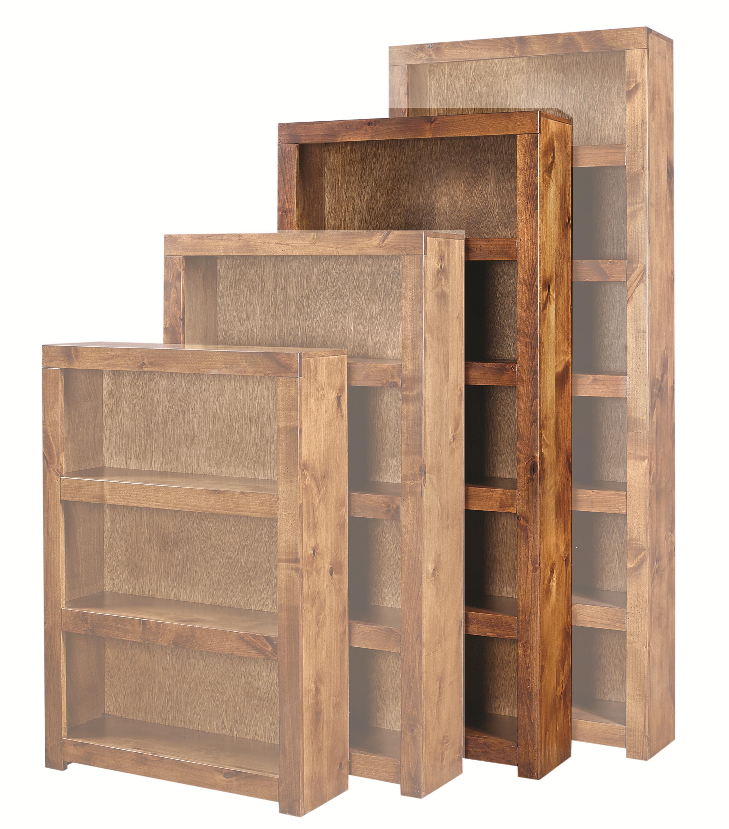 Aspenhome Contemporary Driftwood DL3472FRT 72 Inch Bookcase with 4